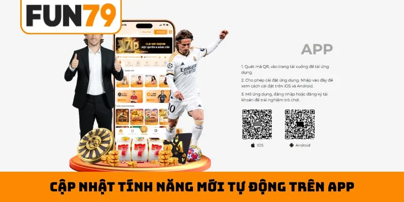Cập nhật tính năng mới tự động trên app